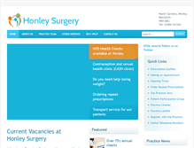 Tablet Screenshot of honleysurgery.co.uk